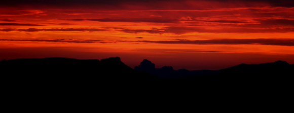 Cerbat and Black Mountains AZ. Sunset